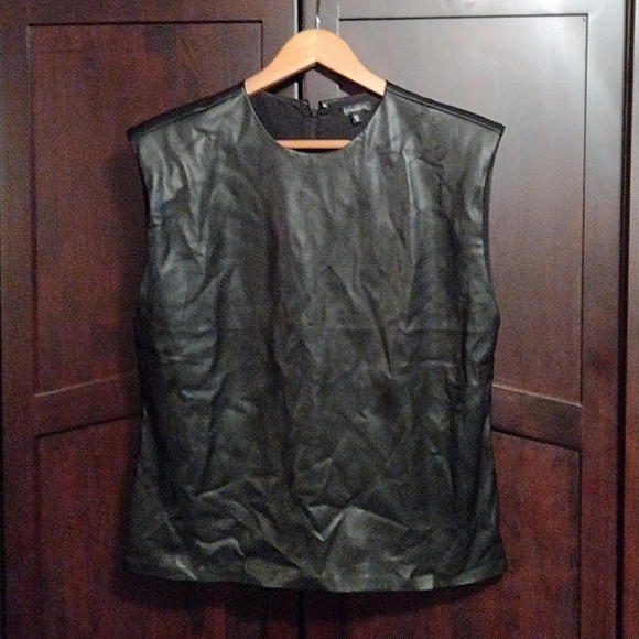 Dynamite Black Leather Tank Top - Picture 1 of 2